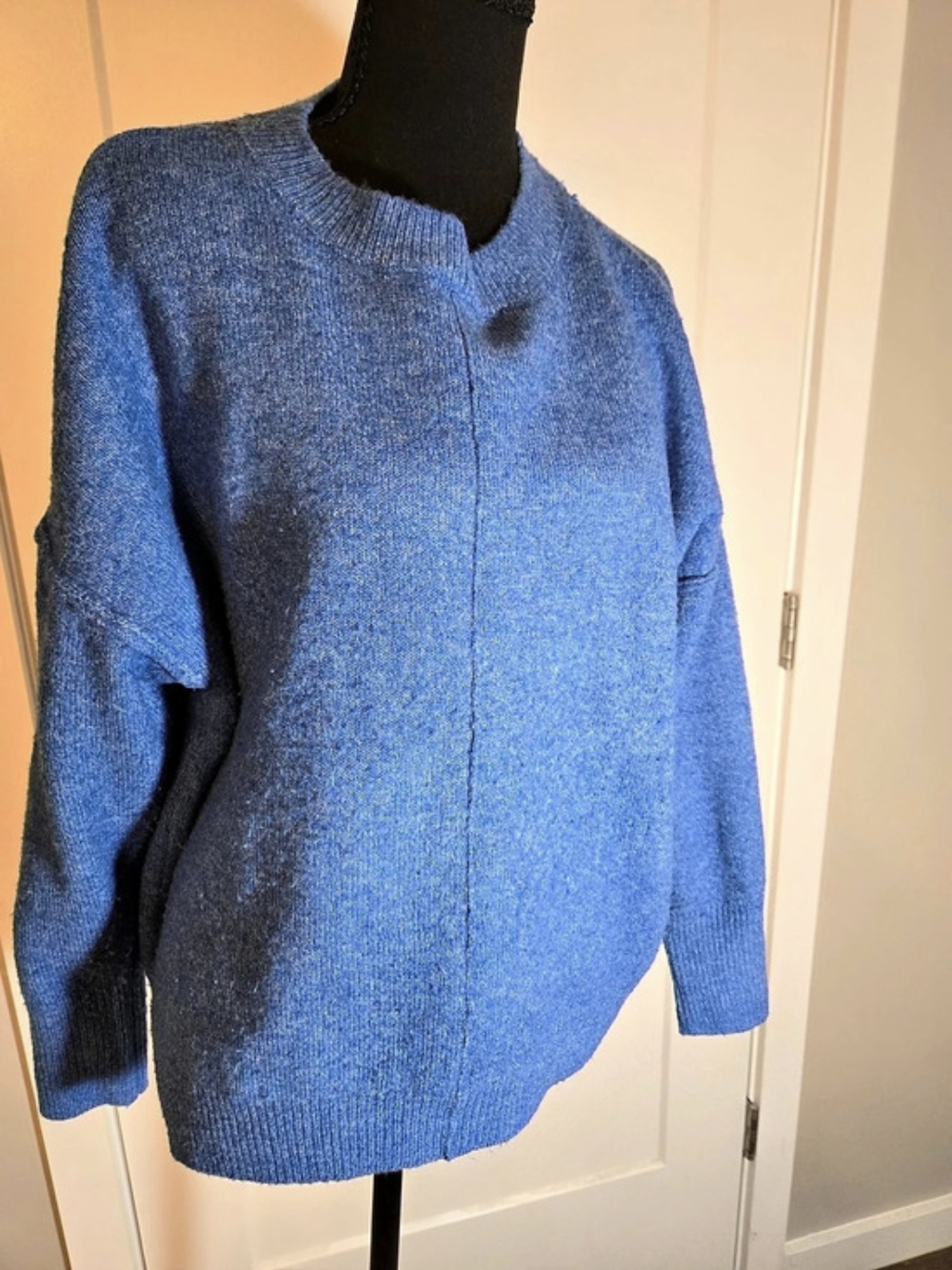 Vince Camuto Cornflower Blue Oversized Center Seam Sweater S